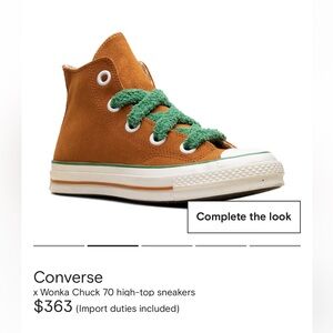 Converse x Wonka High-Tops in Brown and Green